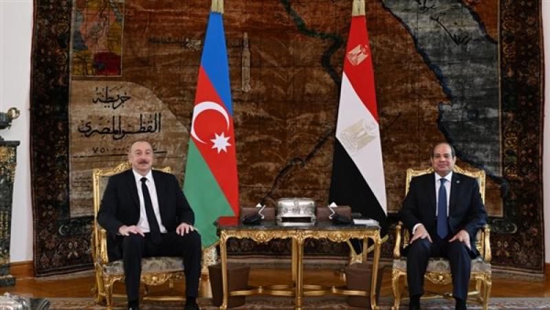 الرئيس عبد الفتاح السيسي وإلهام علييف رئيس أذربيجان