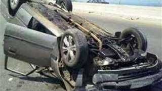 وفاة ربة منزل وإصابة زوجها في انقلاب سيارة ملاكي بأخميم